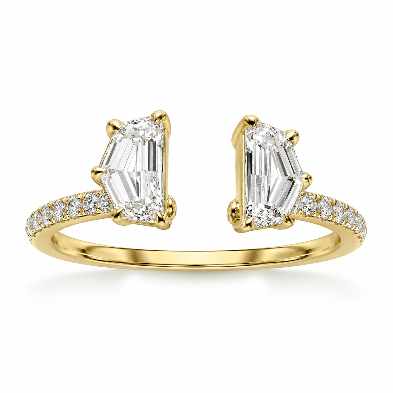 0.90 Carat Cadillac Cut Two Stone Enhancer Band